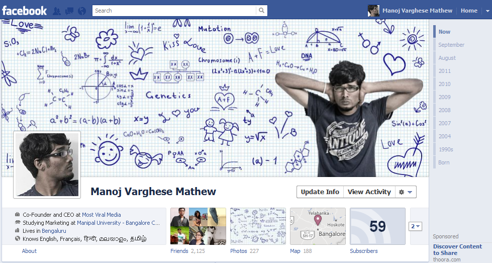 mvm facebook timeline layout1 40 Creative Examples of Facebook Timeline Designs