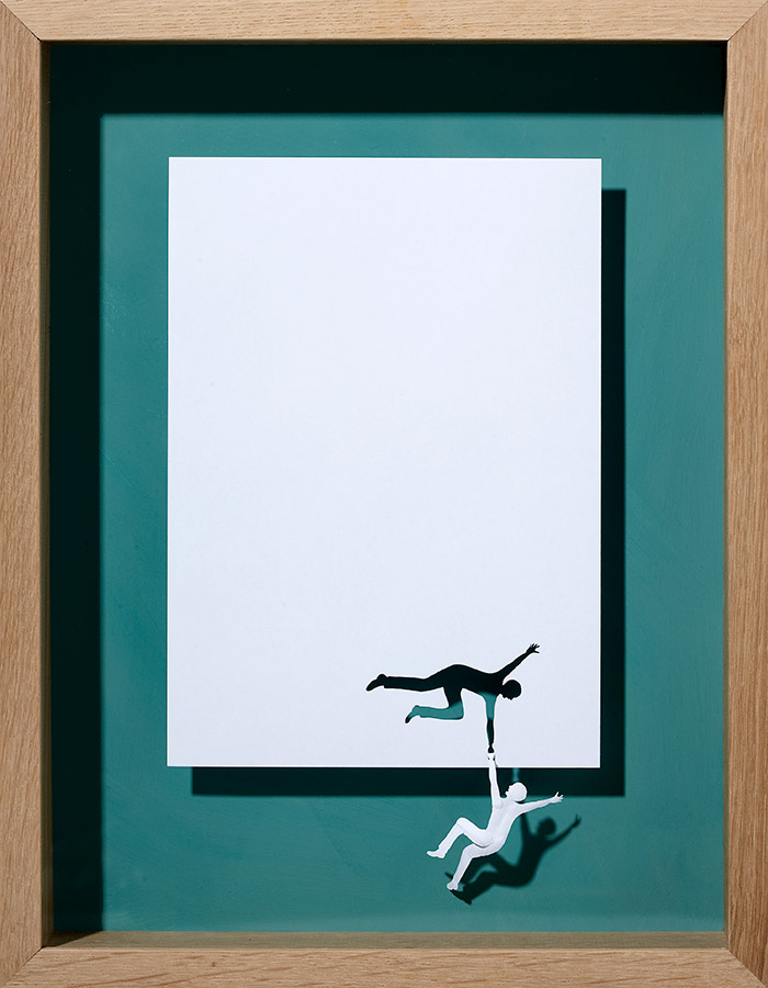 15 holding on to myself 11 25 Striking Framed Papercuts by Peter Callesen
