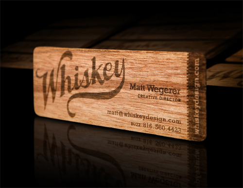 1 whiskey1 25 Unconventional Wooden Business Cards