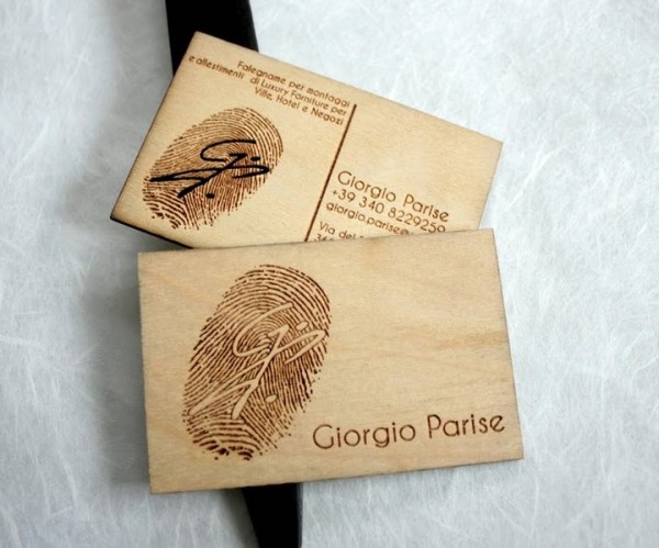 giorgio parise 600x4991 25 Unconventional Wooden Business Cards