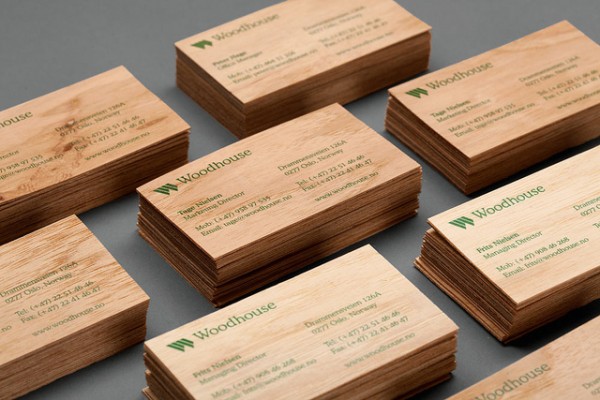woodhouse 600x4001 25 Unconventional Wooden Business Cards