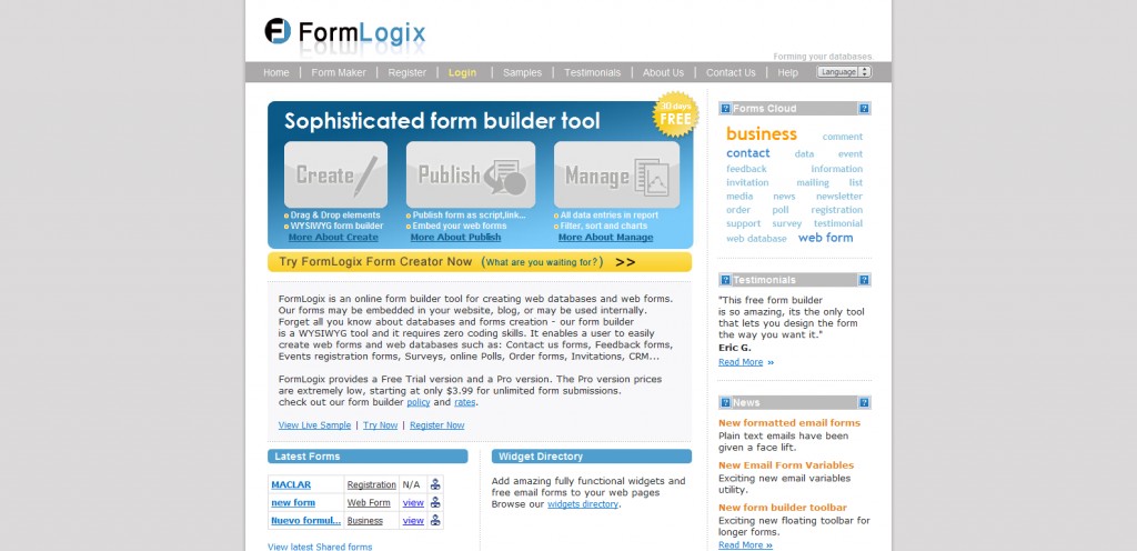 formlogix 1024x4961 Top 10 Services For Contact Form Creation 