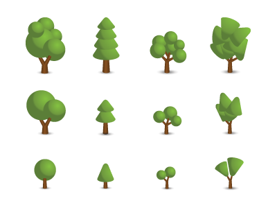 Trees icons set by Dan Skrobak
