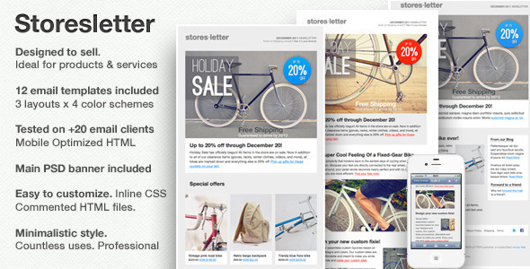 Storesletter HTML email-marketing template to sell