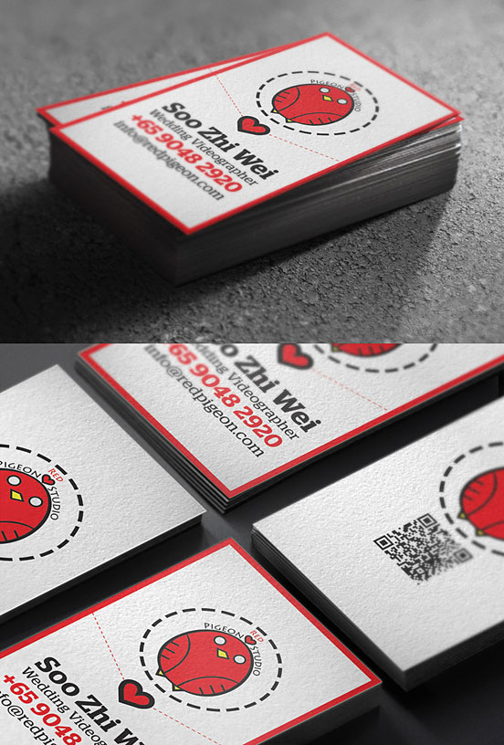 Red Pigeon Studio Business Card by Lemongraphic
